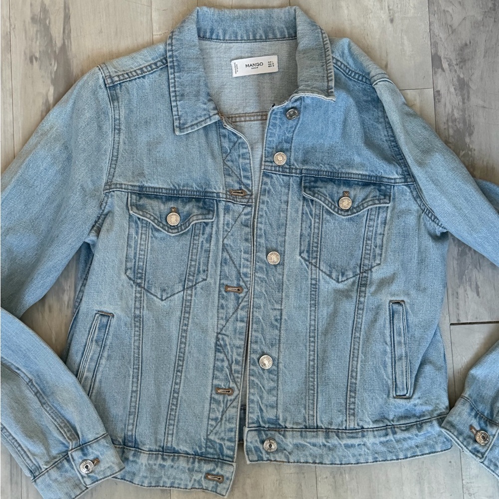 Mango Sky Blue Denim Jacket
